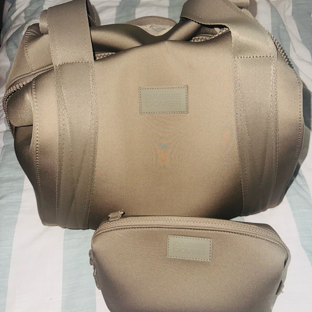 Dagne Dover LE Khaki Landon Carryall Bag with Toiletry Bag